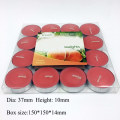 Wholesale Round Shape Red Color Scented Tealight Candles with Rose Fragrance